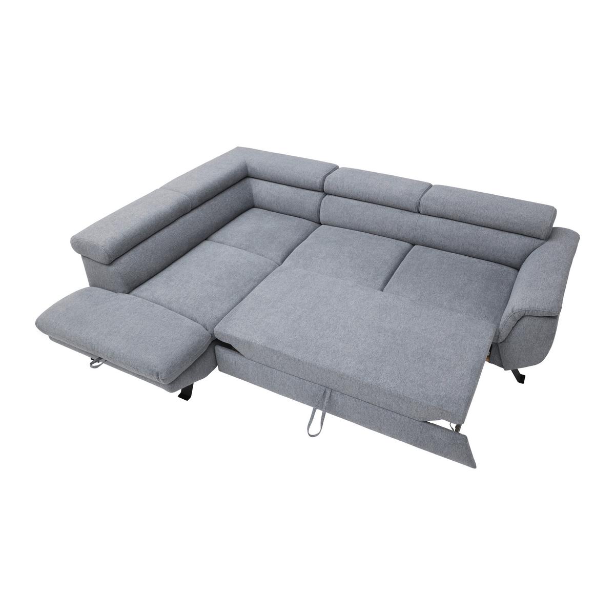 Ugaona Garnitura Raven - siva/crna, Moderno, tekstil/metal (198/257cm) - Modern Living