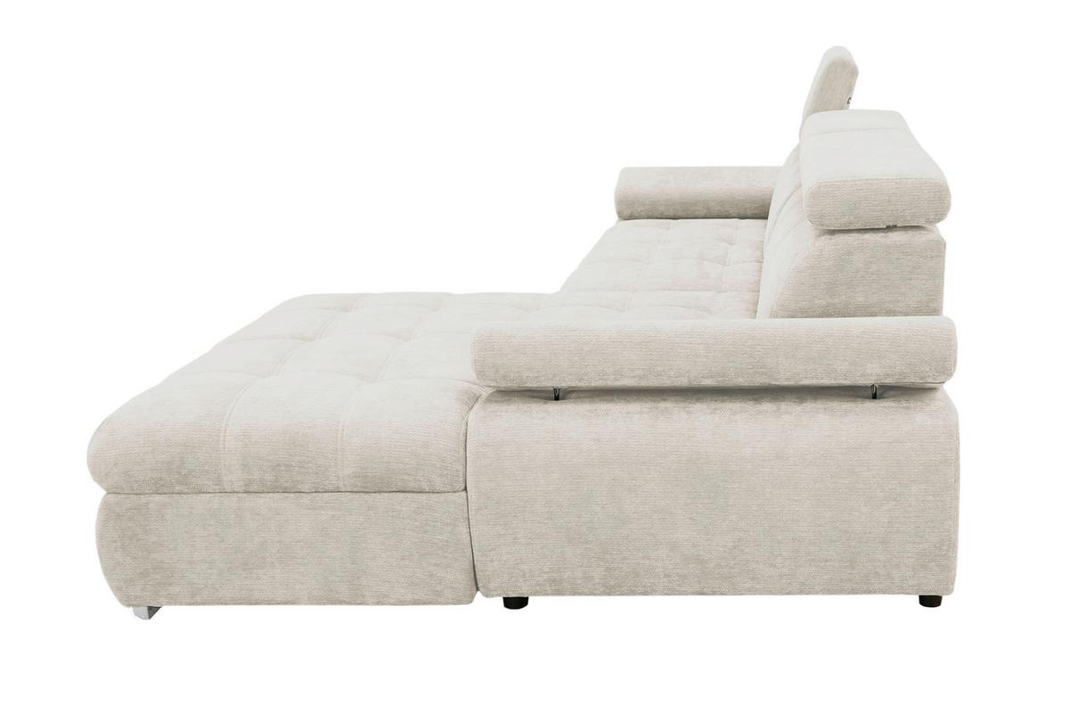 Kutna Garnitura Vegas - srebrne boje/bež, Design, drvo/tekstil (294/173cm) - Modern Living