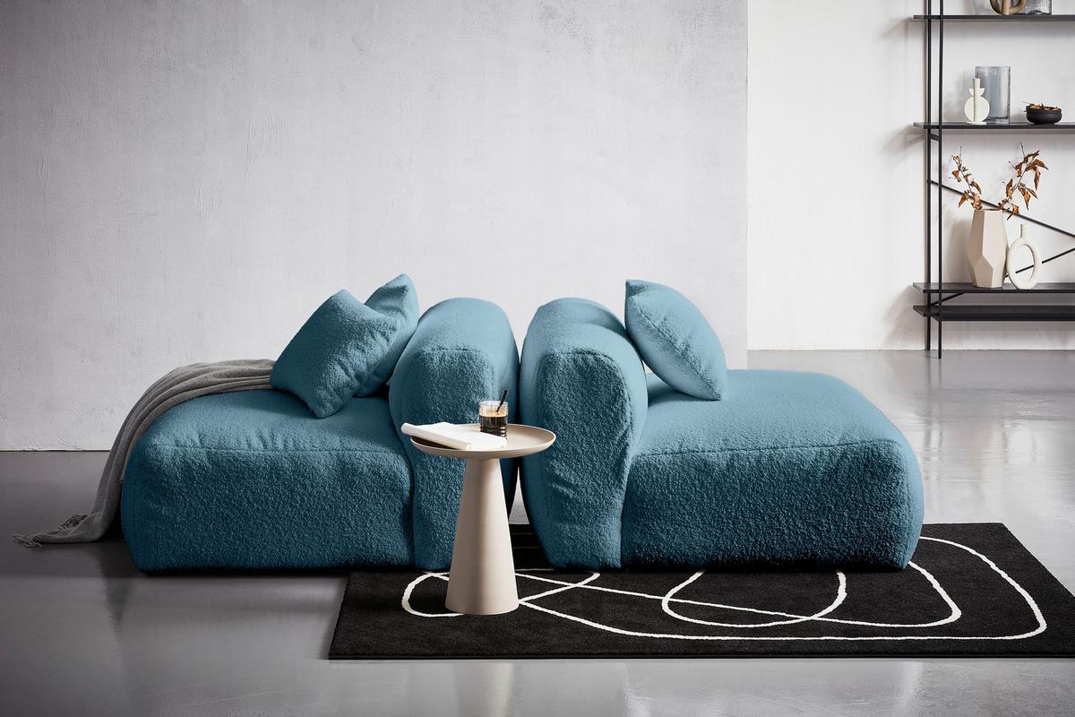 Modul Sofaelement Bloom Blau - Blau, Trend, Textil (120/70/122cm) - Livetastic