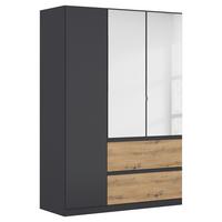 Omara S Klasičnimi Vrati Costa, Siva, Barva Hrasta - siva/hrast artisan, Moderno, leseni material (136/197/54cm) - Rauch Möbel