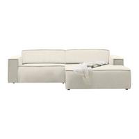 Wohnlandschaft Loft Creme - Creme/Schwarz, Modern, Kunststoff/Textil (265/75/172cm) - Mömax