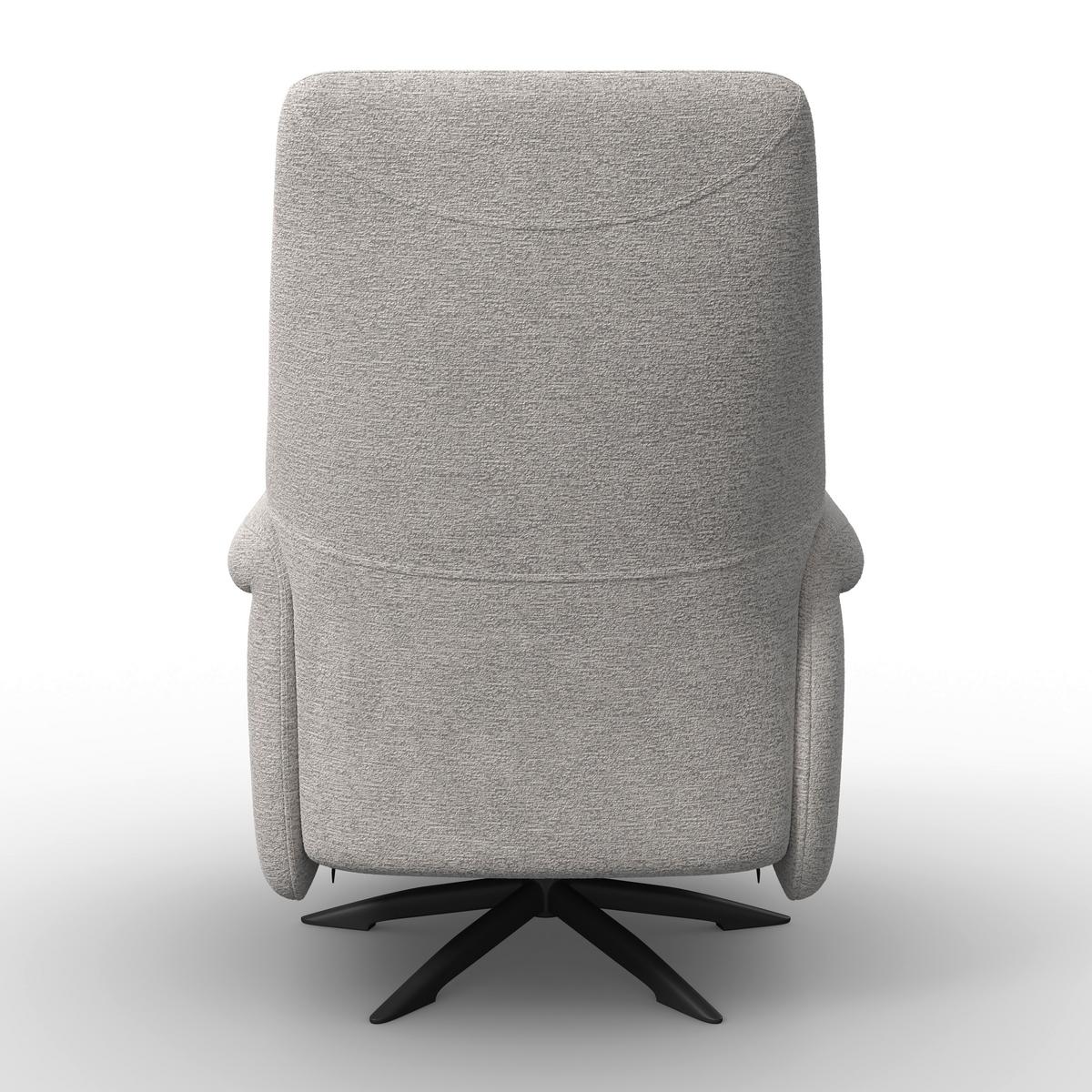 Elektrischer Relaxsessel Alice mit Liege- und Relaxfunktion - Hellgrau/Schwarz, MODERN, Holz/Textil (76/110/90cm) - Bessagi Home