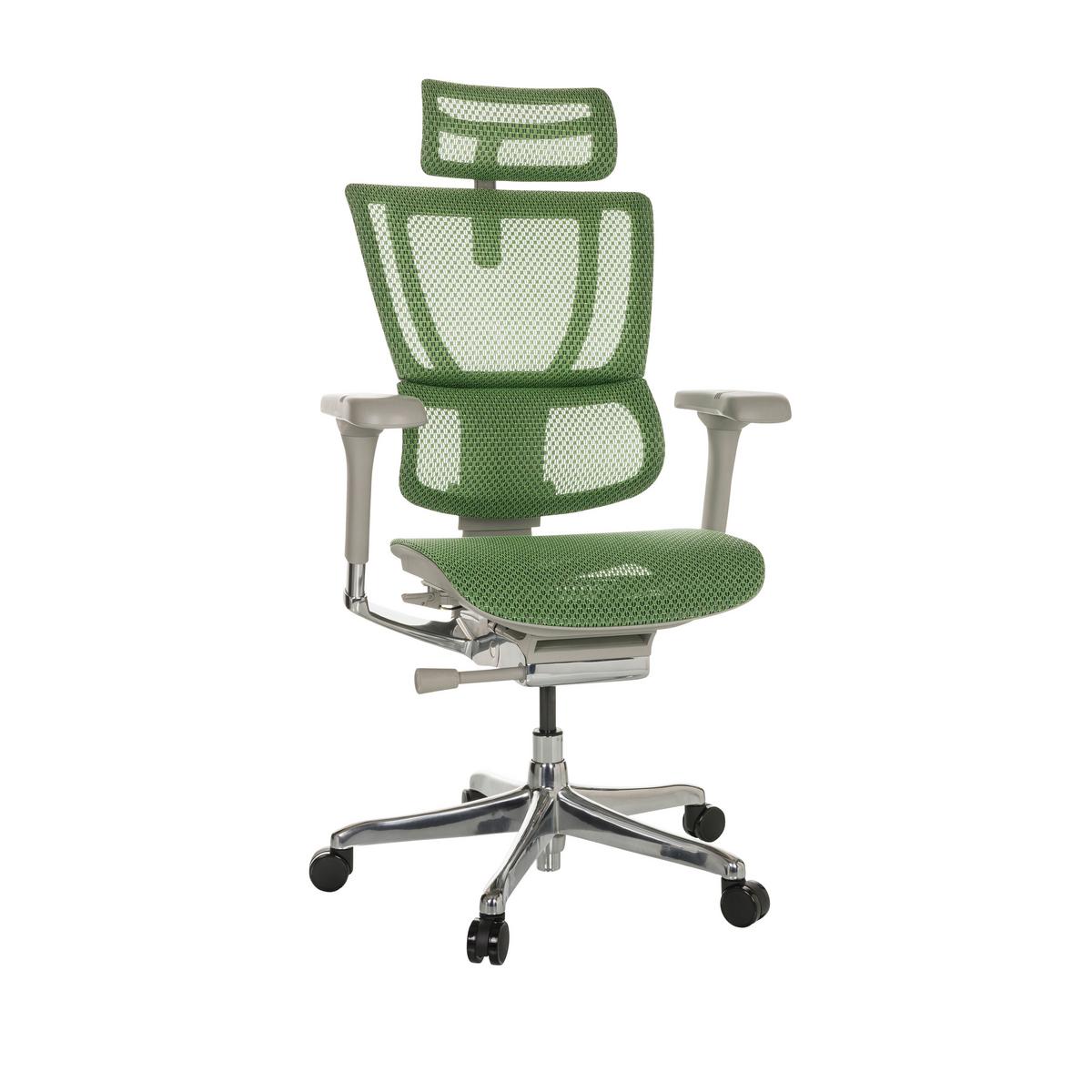 Pisarniški Stol Ergohuman Slim I G, Zelena - srebrne barve/zelena, Basics, kovina/umetna masa (69/116-138/66cm) - MID.YOU