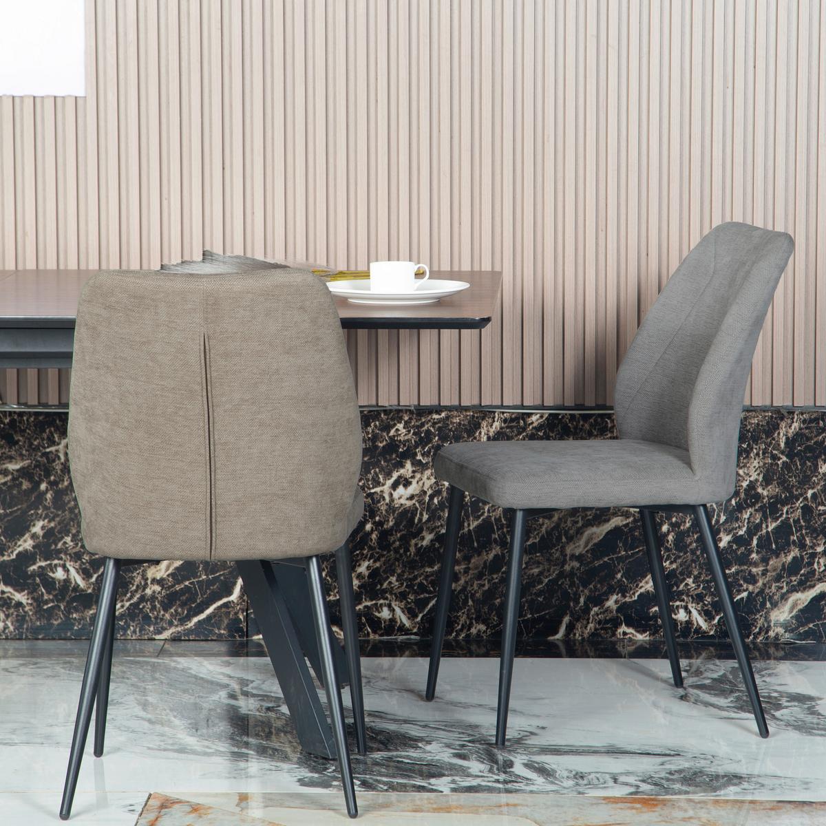 Stolica Tena - siva/crna, Basics, metal/tekstil (46,5/86,5/59cm) - Based