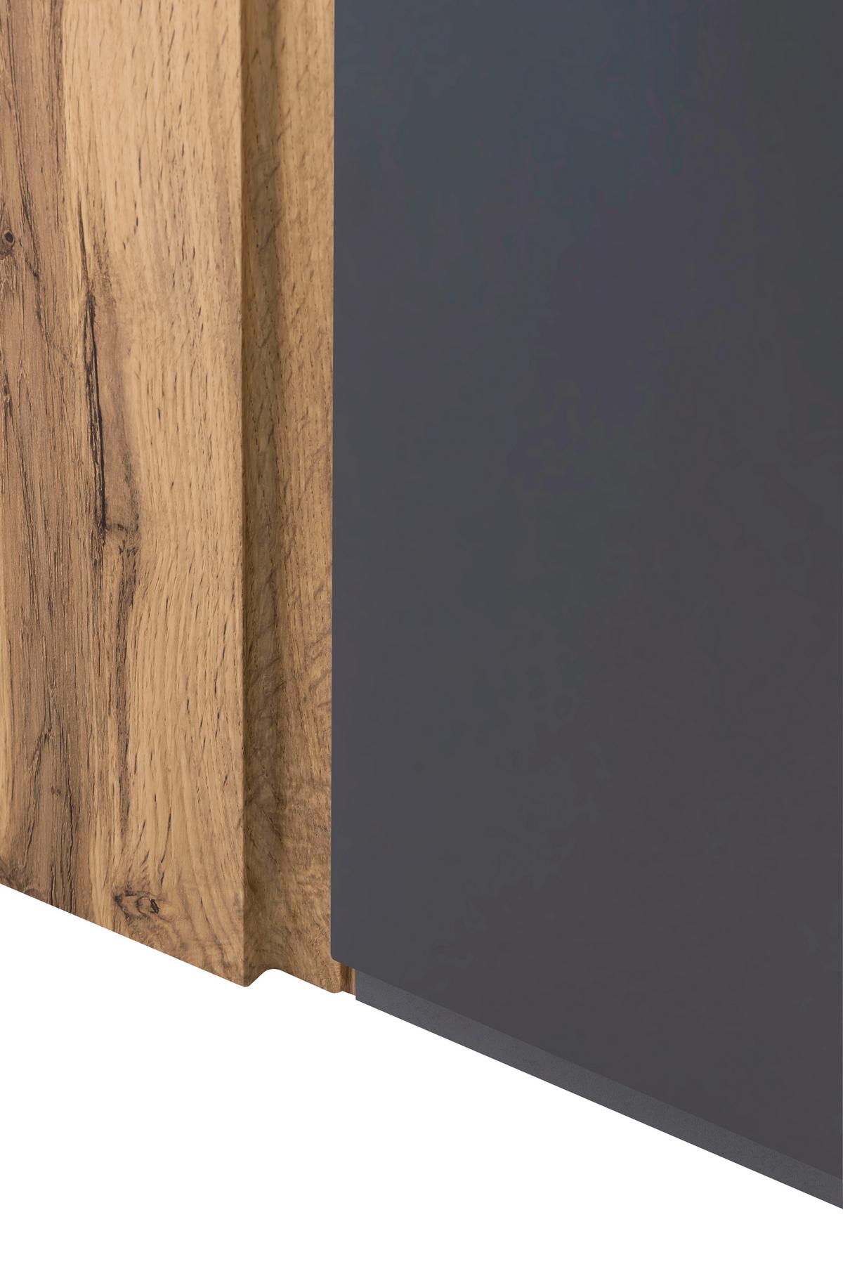 Hängeschrank Varese ca. 65x64 cm Grau/Eiche - Eiche Wotan/Grau, MODERN, Holzwerkstoff (65/64/20cm) - Held