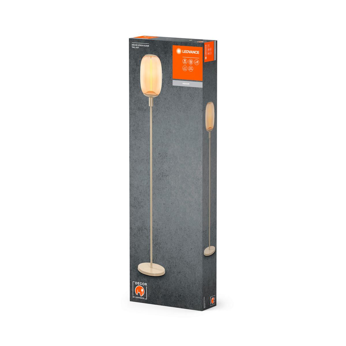 PODSTAWA LAMPY DECOR STICK FLOOR TALL E27 BG - beżowy, Basics, metal (26/146cm) - Ledvance