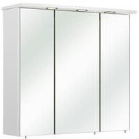 Tükrös Szekrény Carina - króm/fehér, Modern, faalapú anyag/Üveg (72/75/20cm)