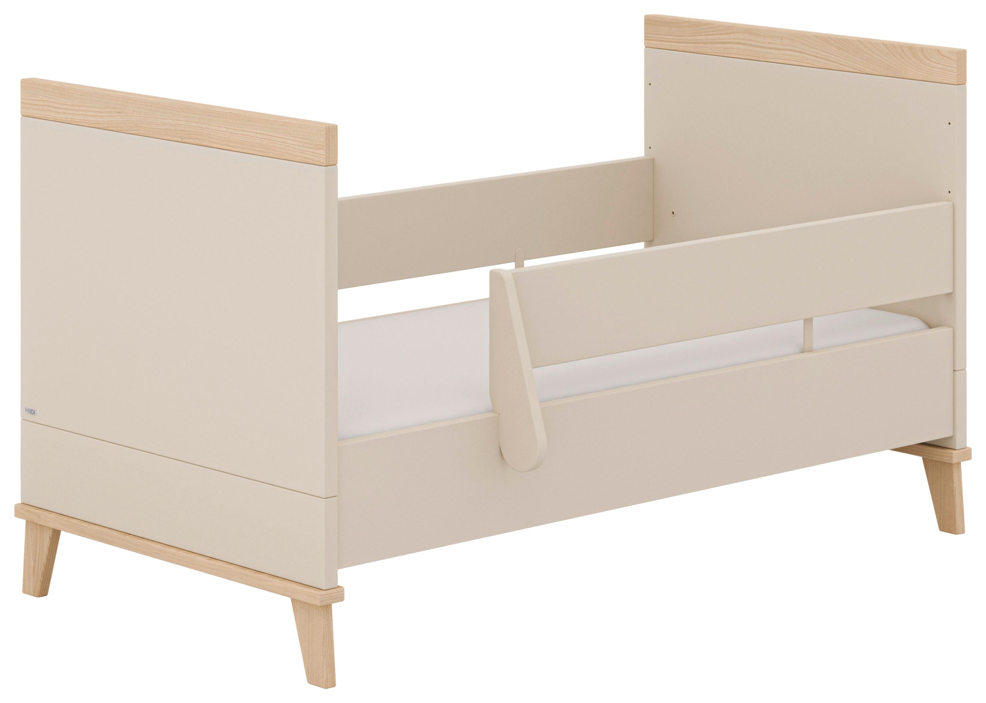 ZESTAW ZABEZPIECZEŃ DO ŁÓŻKA SICHERHEITSSET - beżowy, Basics, materiał drewnopochodny (146cm) - Paidi