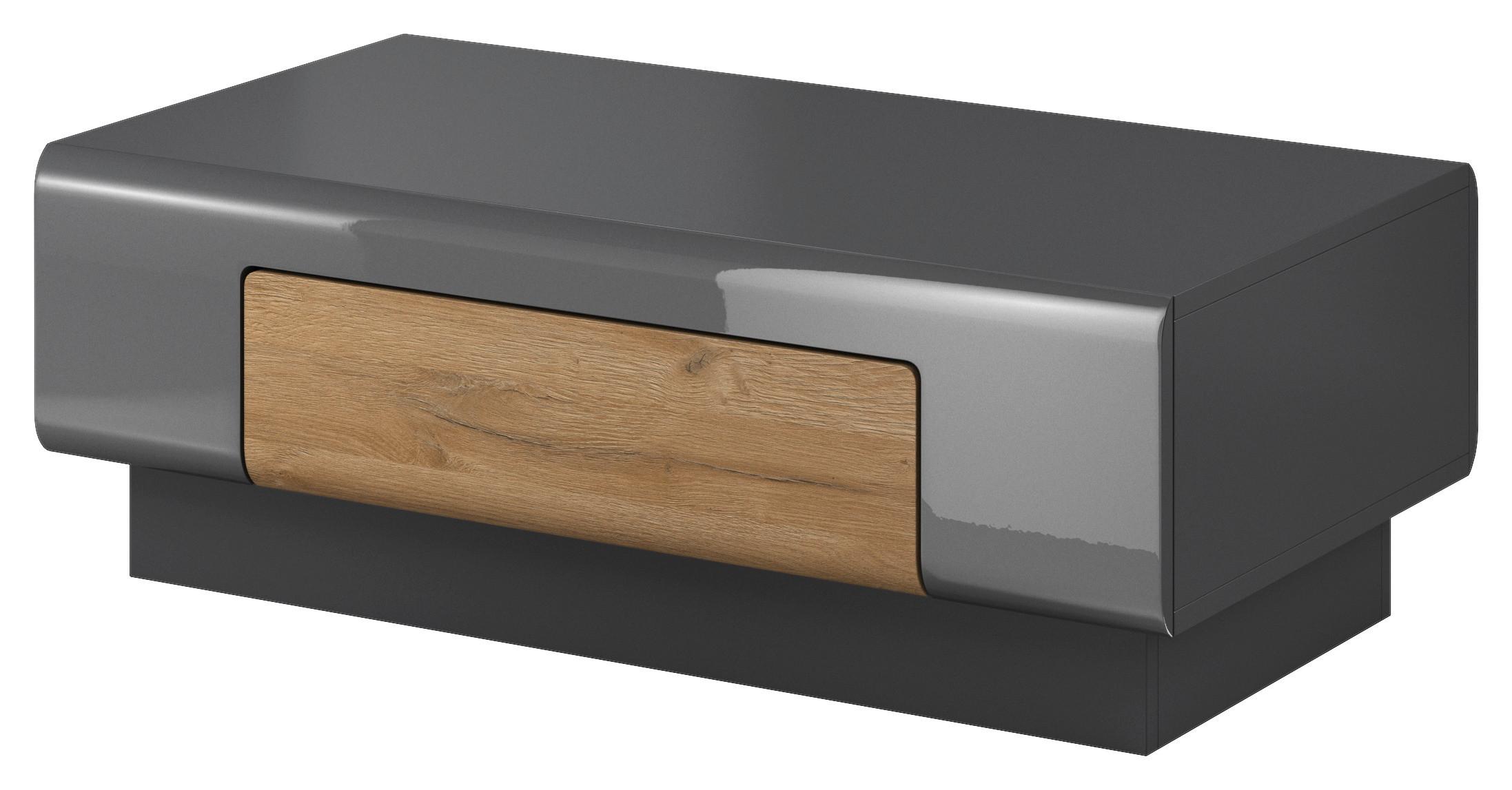 Dohányzóasztal Toledo - tölgyfa színű/antracit, Modern, faalapú anyag (110/39/60cm)