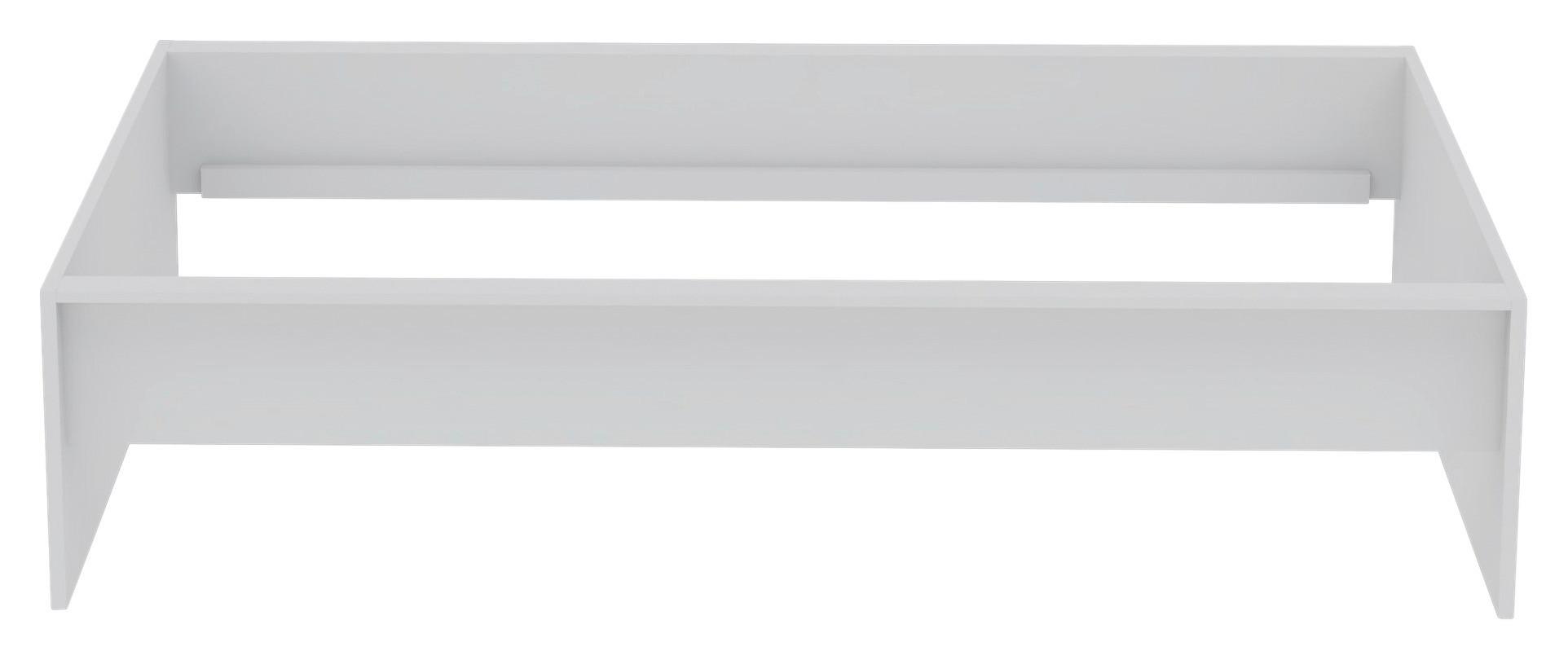 Bettrahmen Unit 120 in Weiß - Weiß, KONVENTIONELL, Holzwerkstoff (120/200cm) - Based