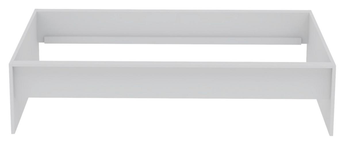Bettrahmen Unit 120 in Weiss - Weiss, Konventionell, Holzwerkstoff (120/200cm) - Based