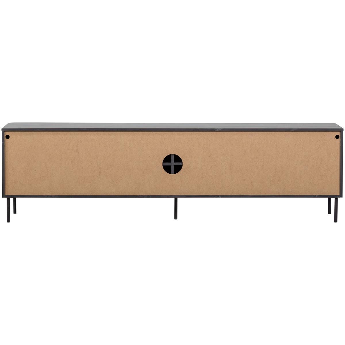 LOWBOARD Gunnar Schwarz B: 200cm - Schwarz, Design, Holz/Metall (200/56/44cm) - Livetastic