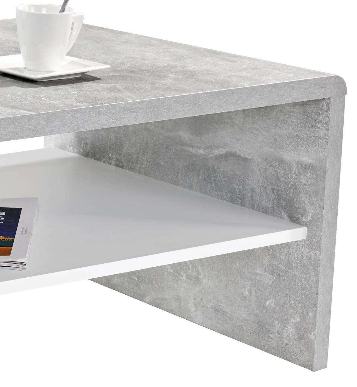 Stolić Cala Luna - bijela/siva, Moderno, drvni materijal (100/40/59cm) - Modern Living