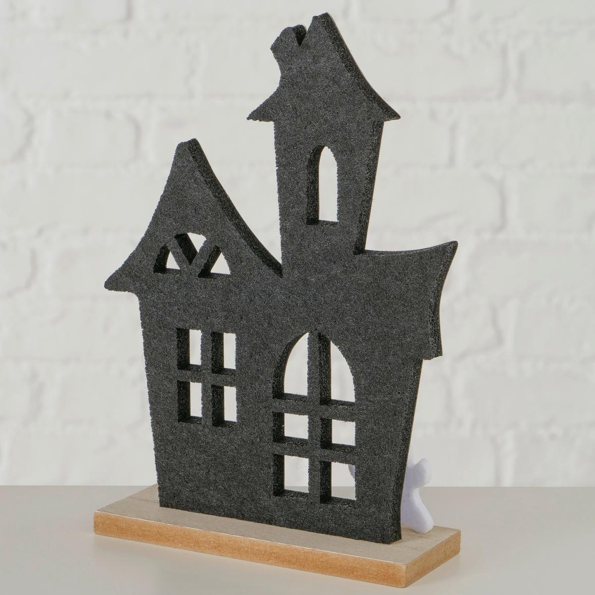 Dekohaus Boozar I diverse Modelle - Schwarz, KONVENTIONELL, Holzwerkstoff/Kunststoff (18,5/21/5cm) - Mömax
