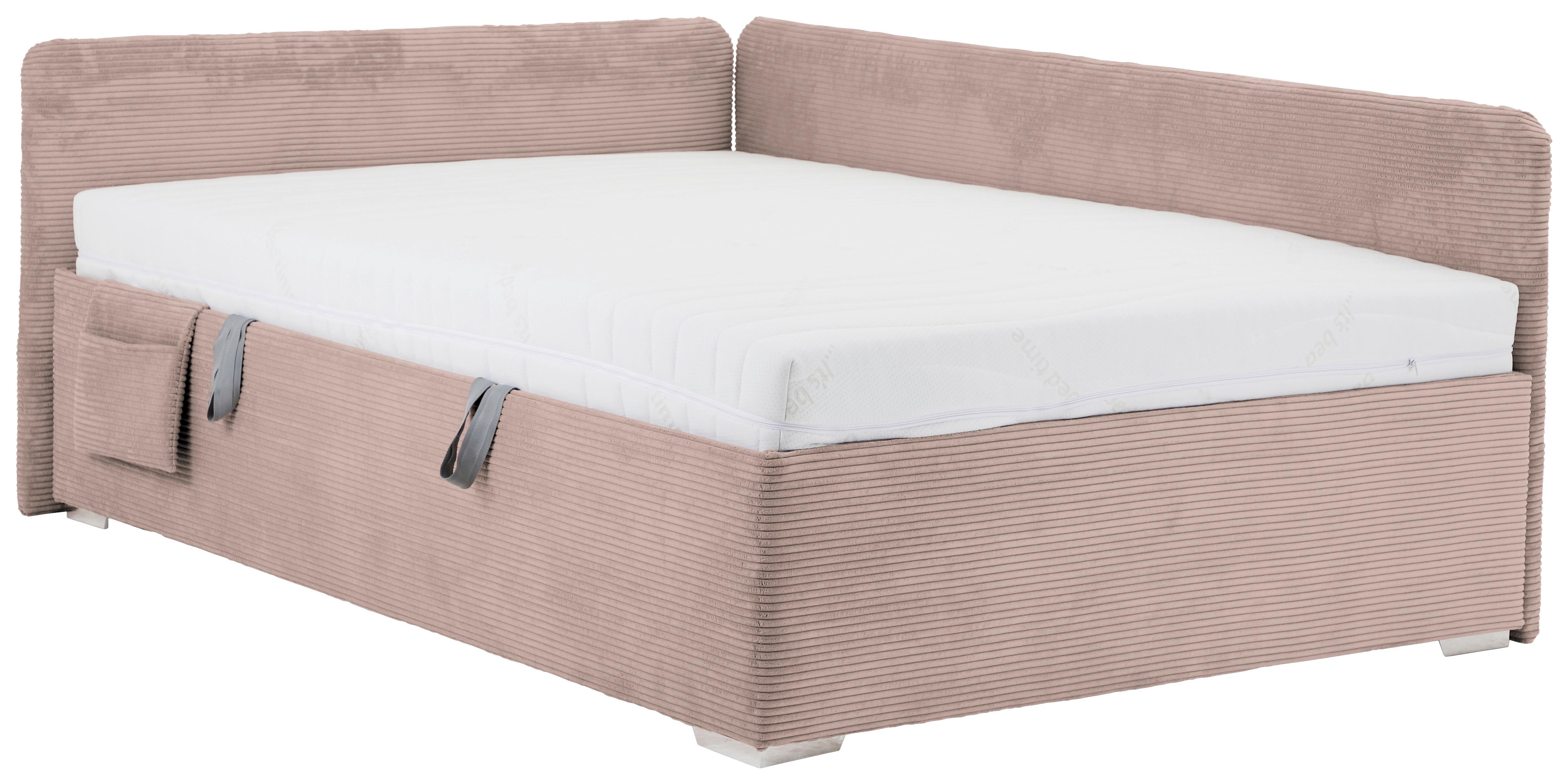 Bett Remi Pink ca. 120x200cm - Chromfarben/Pink, KONVENTIONELL, Holz/Kunststoff (120/200cm) - Mömax