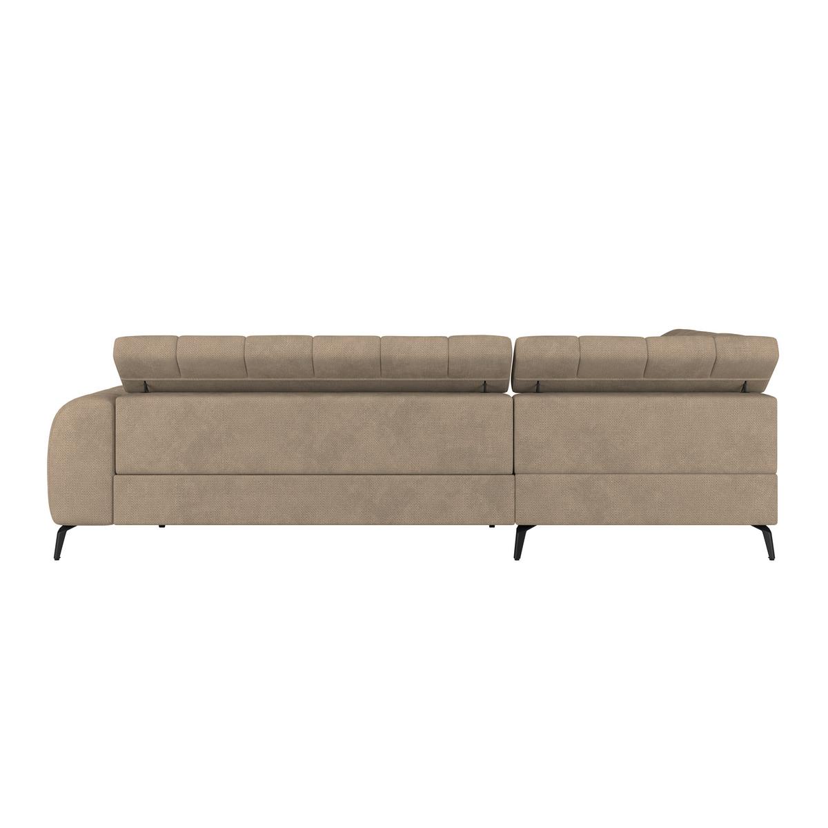 Kutna Garnitura Volf - bež/crna, Trend, tekstil/metal (203/261cm)