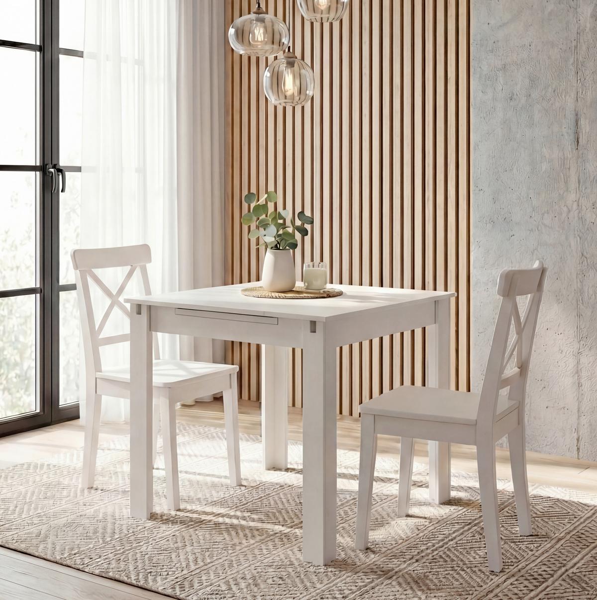 Esstisch Vcm Esstisch "pesoli"80/120x80 - Weiss, Modern, Holzwerkstoff (80-120/80/75,5cm) - MID.YOU