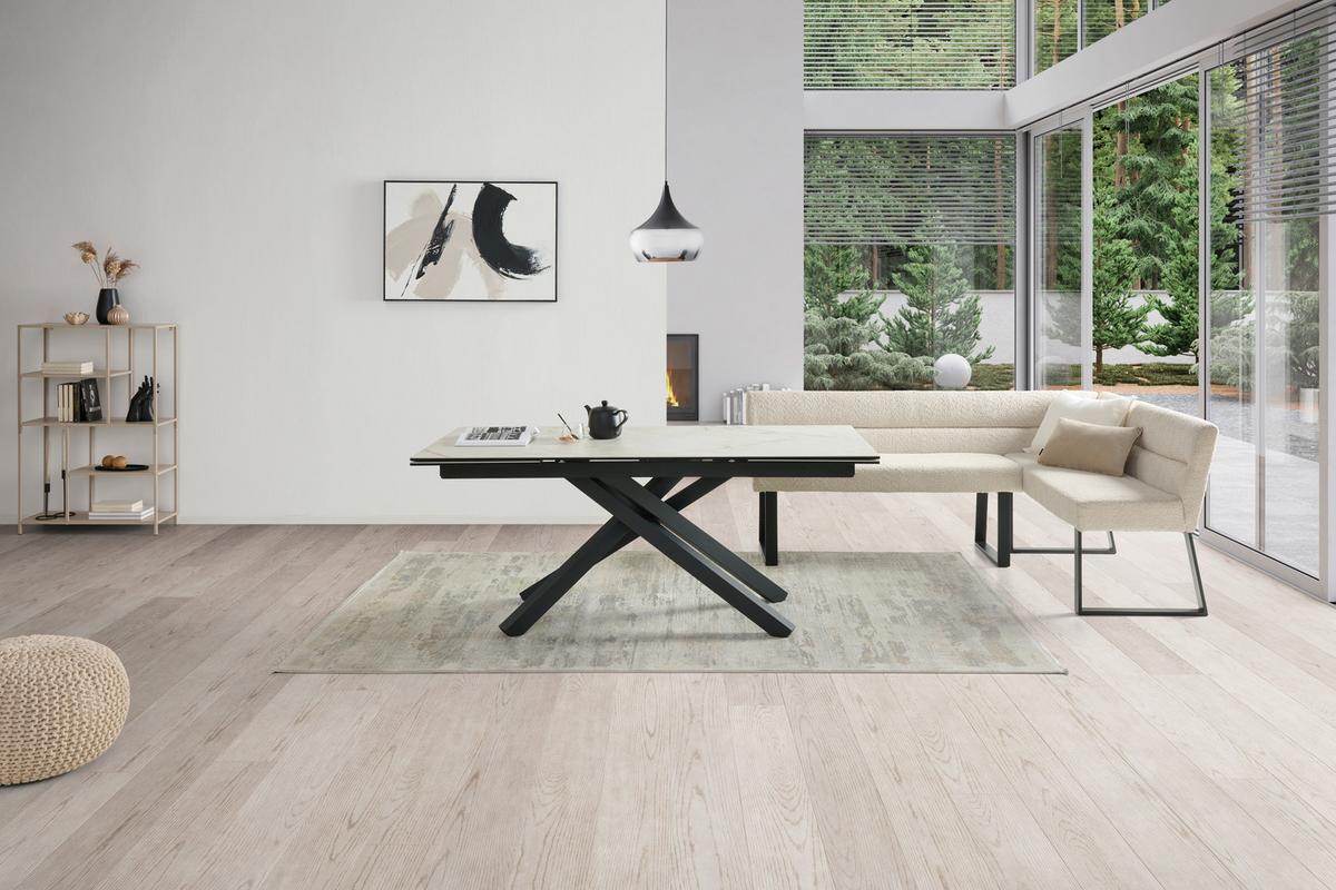 ŁAWKA NAROŻNA KEA - beżowy/czarny, Konventionell, metal/tkanina (190/150cm) - MID.YOU