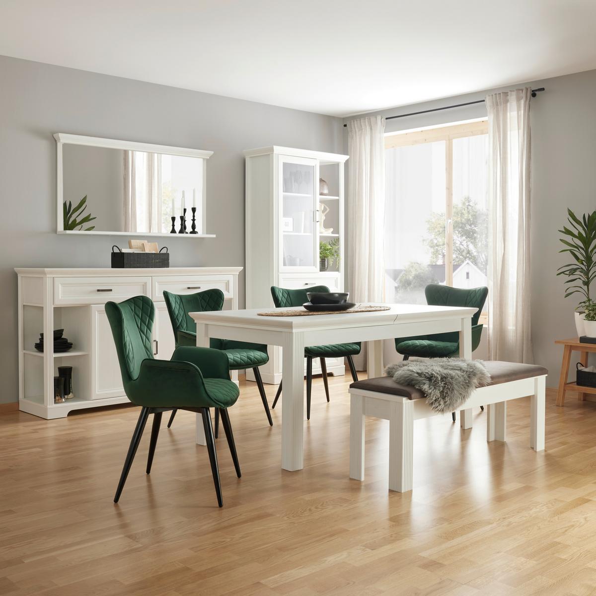 vitrine in Pinienfarben - couleur de pin, Romantik / Landhaus, métal/matériau de bois (93/204/42cm) - Zandiara