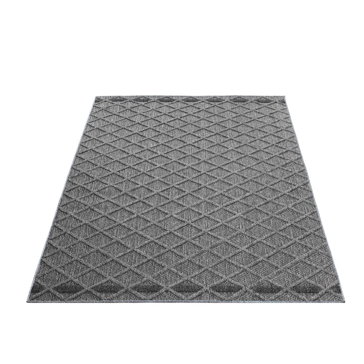 Outdoorteppich Patara Grau ca. 80x150cm - Grau, Design, Textil (80/150cm) - Novel