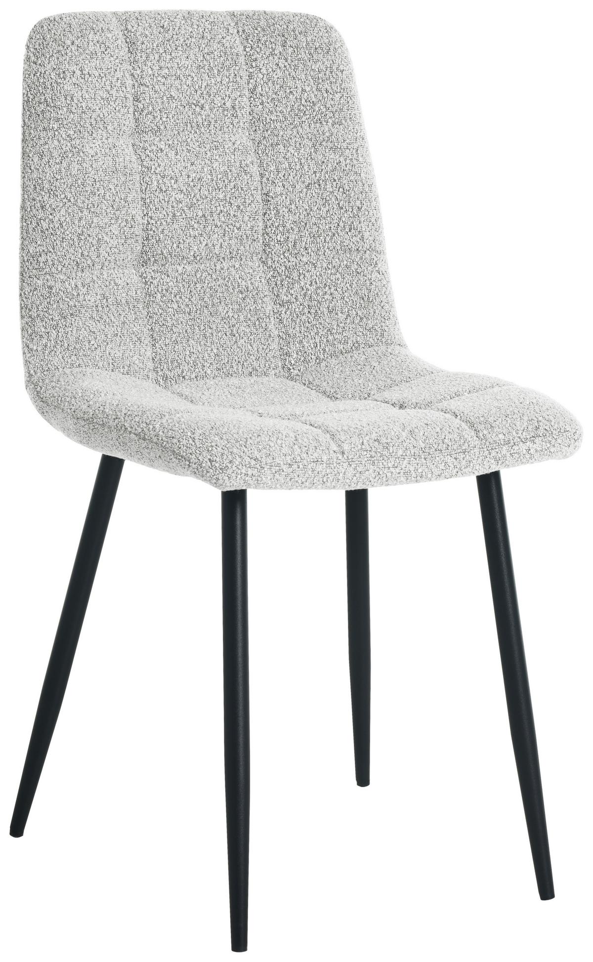 Stol Nino, Sv. Sive Barve - črna/svetlo siva, Moderno, kovina/tekstil (45/88/55cm) - Based