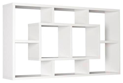 Wandregal Alex ca. 86x48x16 cm Weiß - Weiß, KONVENTIONELL, Holzwerkstoff (85/47,5/16cm) - MID.YOU