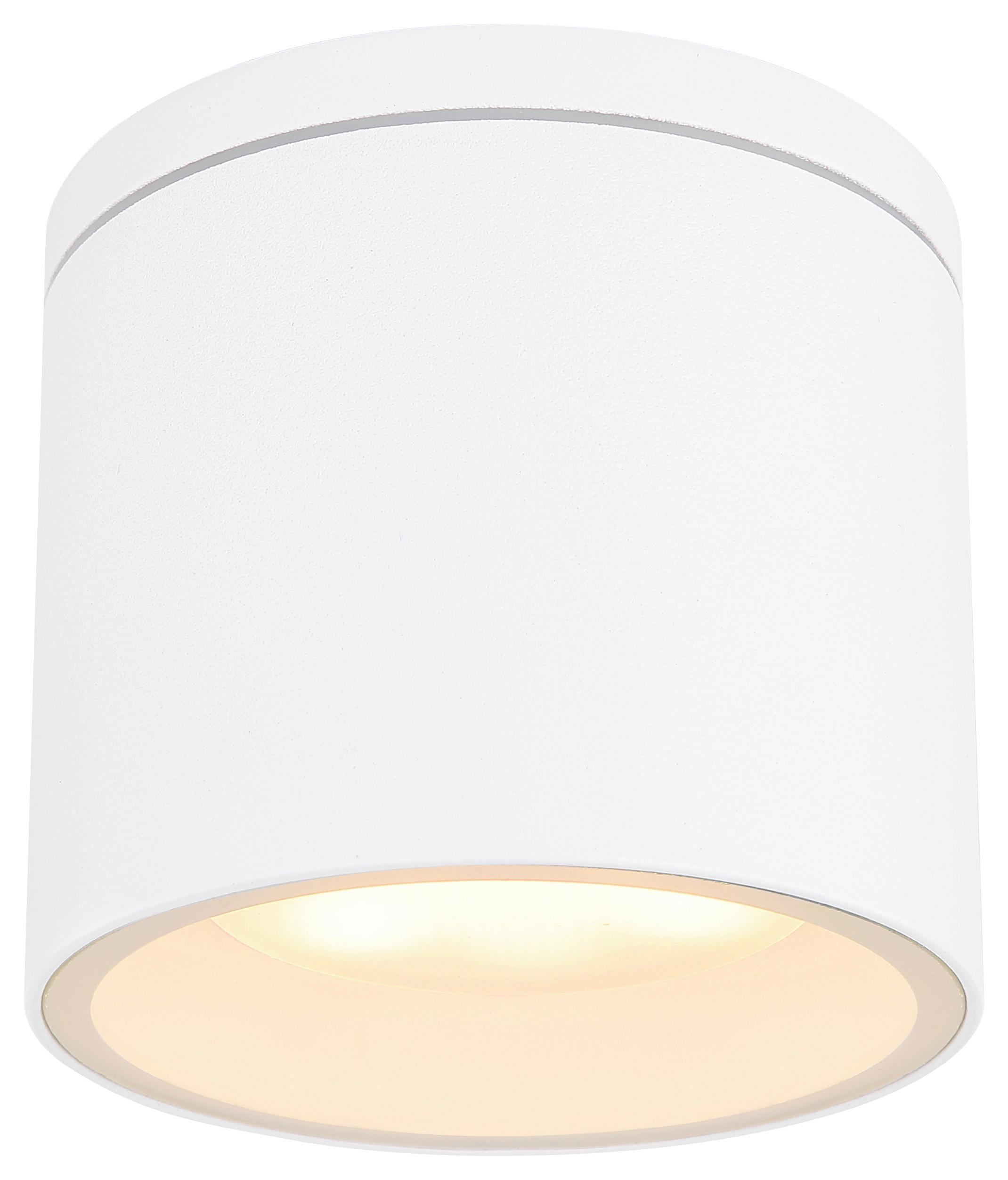 Außendeckenleuchte Alcala max. 11 Watt - Klar/Weiß, Basics, Glas/Metall (10,8/9,6cm) - Globo