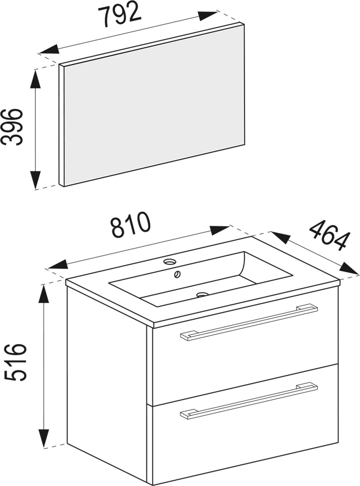 Kopalnica Badinos, Bela - bela, Moderno, leseni material/keramika (113cm) - MID.YOU