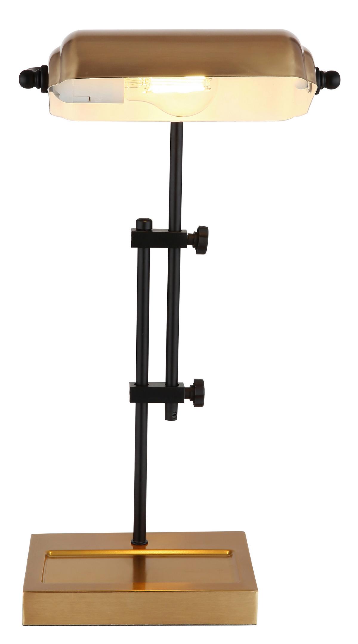 Tischleuchte Marid Weiß/Goldfarben max. 60 Watt - Goldfarben/Schwarz, KONVENTIONELL, Metall (26,5/18,2/50cm) - Globo