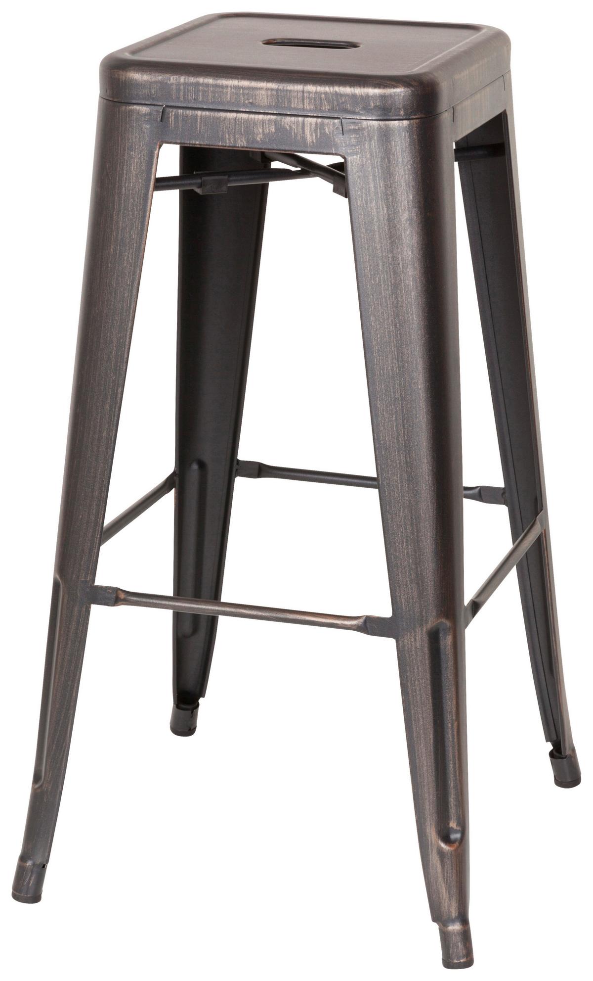 Barski Stol Vantaggio High, Črna, Zlata - zlate barve/črna, Basics, kovina (44/77/44cm) - MID.YOU