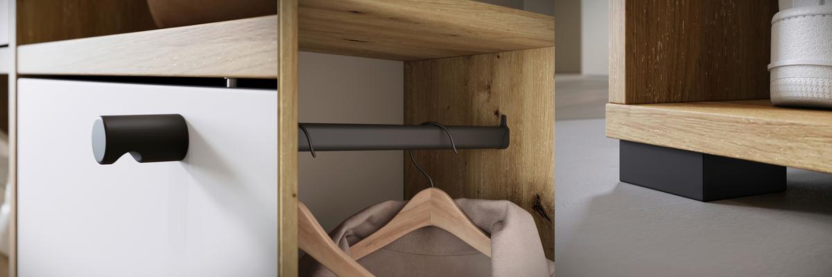 Garderobe Dino ca. 90x190 cm Eiche Artisan/Weiß - Weiß/Eiche Artisan, Trend, Holzwerkstoff (90/190/33cm) - MID.YOU