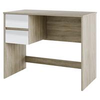 Íróasztal Wonder Desk - Sonoma tölgy/magasfényű fehér, Konventionell, faalapú anyag (95/75/50cm)