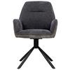 STOL MED ARMSTÖD QUEENS - svart/antracit, Design, metall/textil (60/89/64cm) - Mömax