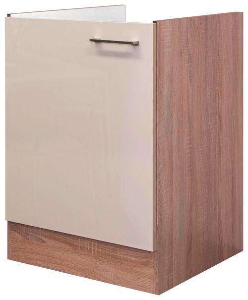 Spülenunterschrank in Kaschmir Sonoma Eiche 'Nepal' - Kaschmir/Edelstahlfarben, MODERN, Holzwerkstoff/Metall (50/82/57cm) - FlexWell