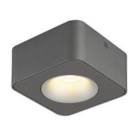 LED-Strahler Hangarau Klar/Dunkelgrau max. 6,5 Watt - Klar/Dunkelgrau, Konventionell, Kunststoff/Metall (11,7/11,7/5,5cm) - Globo