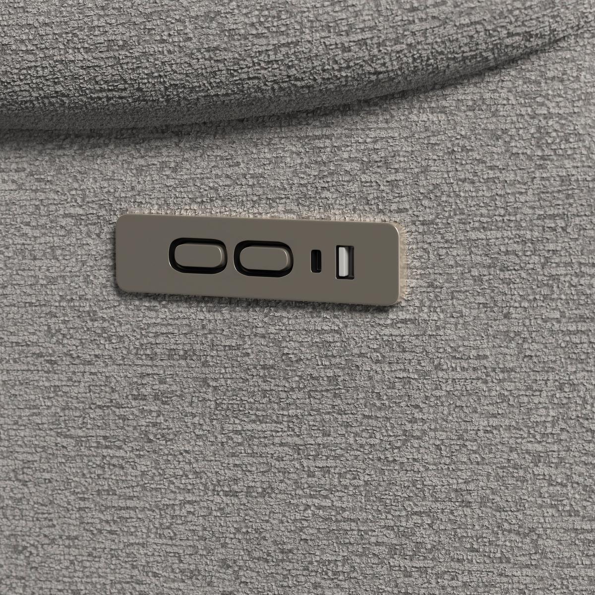 Relax Fotel Alice - világosszürke, Modern, textil/fa (76/110/94cm) - Bessagi Home