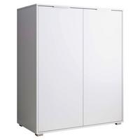 KOMODA LUCIA I - biały/kolor aluminiowy, Modern, materiał drewnopochodny/tworzywo sztuczne (104,6/127,1/56cm) - Livetastic