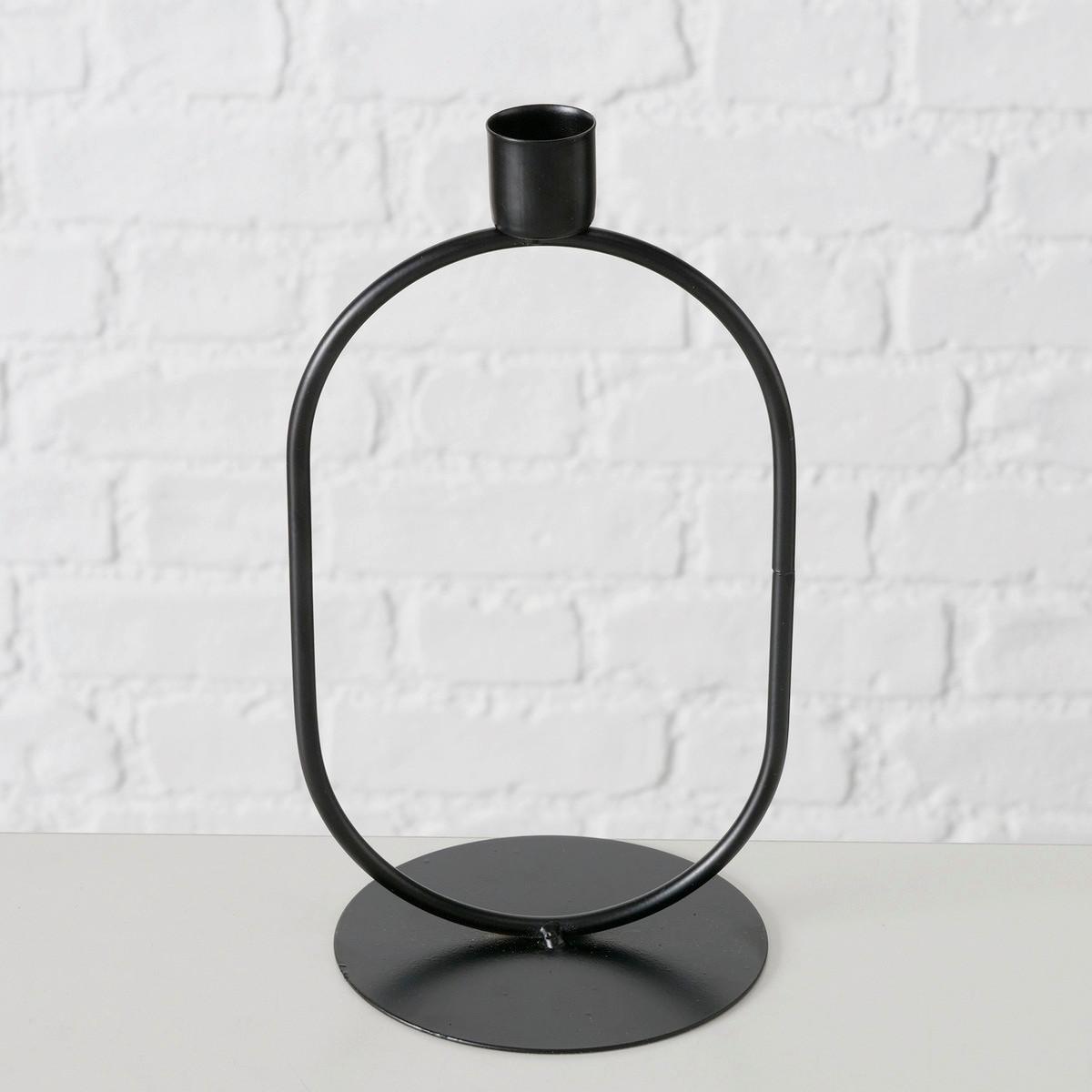 Suport pentru lumânări GOLUM II -PAZ- - negru, Basics, metal (10,8/21/10cm) - Modern Living