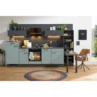 Küchenblock PN105/80 Graphitfarben/Graugrün - Lavagrau/Graphitfarben, MODERN, Holzwerkstoff/Metall (320cm) - Pino