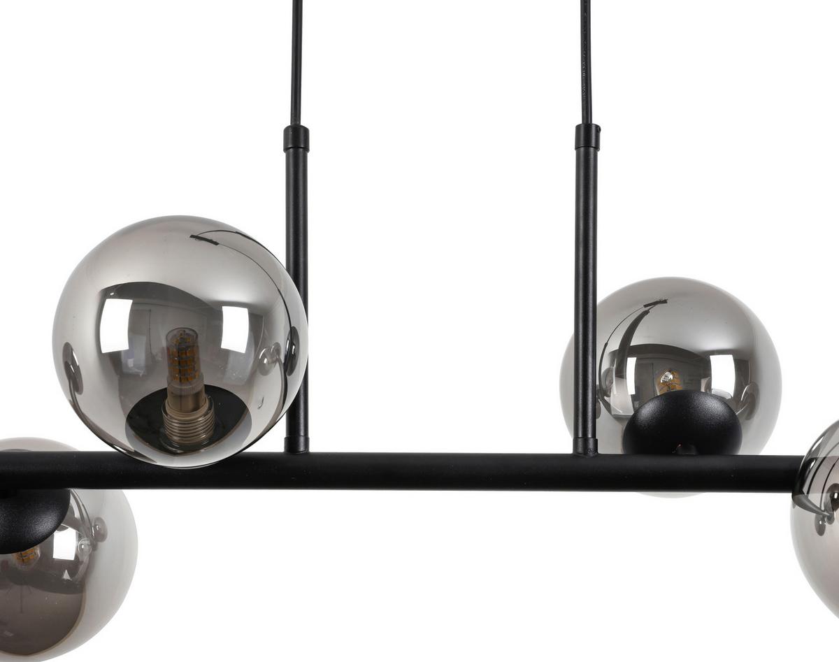 Lampă suspendată LISIB - culoare crom/negru, Modern, sticlă/metal (85/28/120cm) - Mömax