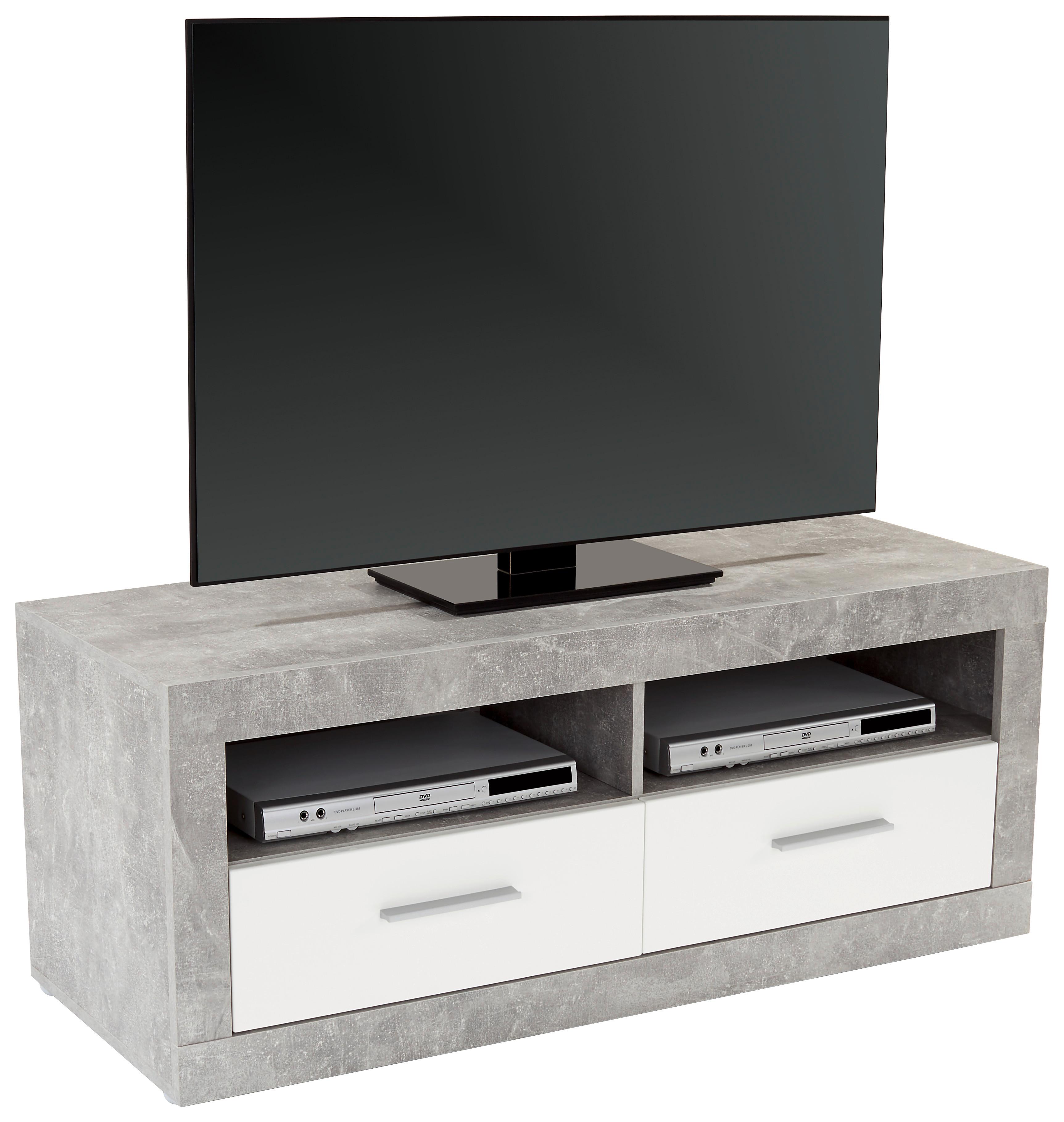 Tv Element Malta - bijela/siva, Modern, drvni materijal/plastika (128/50/42cm) - Modern Living