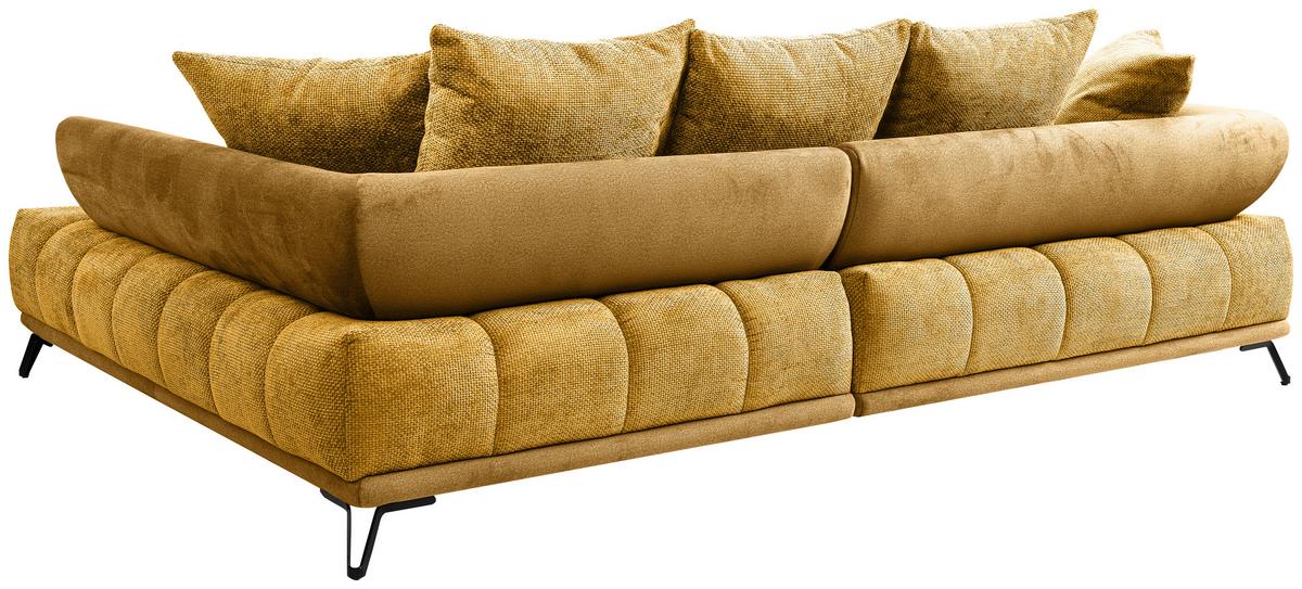 Ugaona Garnitura Largo N - kari žuta/crna, Moderno, tekstil/metal (262/184cm) - Modern Living