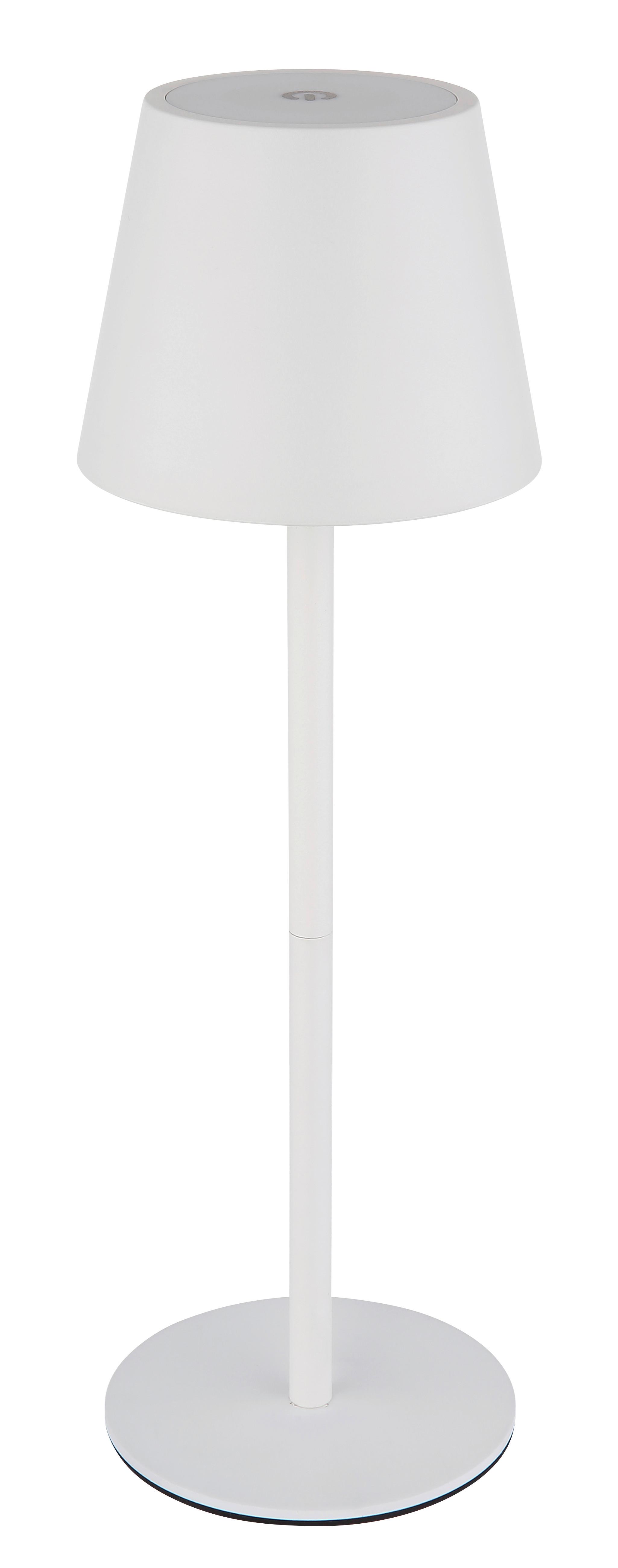 Namizna Svetilka Vannie I, S Sijalko - bela, Design, kovina/umetna masa (10,6/36cm) - Globo