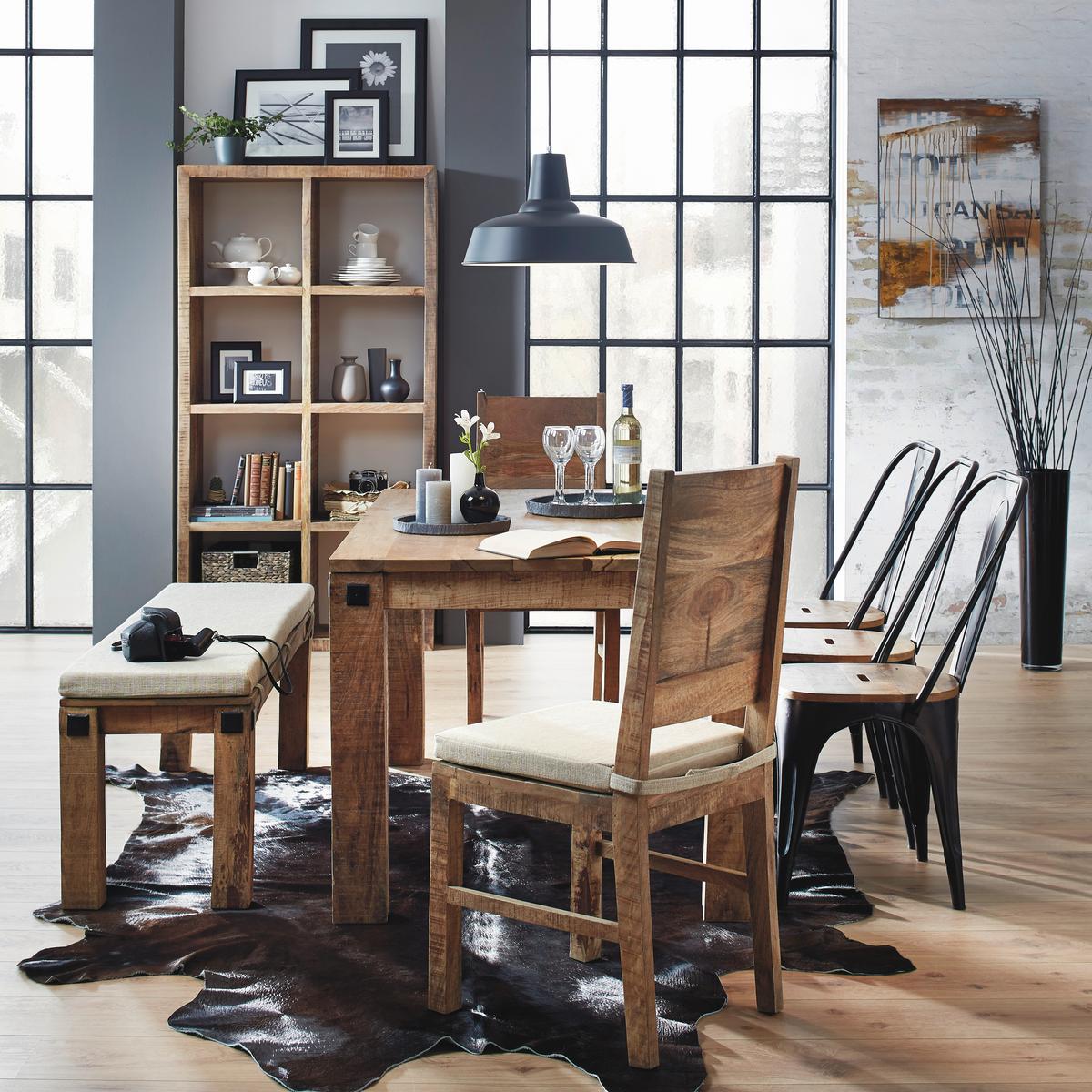 Stuhl in Naturfarben Massiv - Naturfarben, Lifestyle, Holz (45/100/52cm) - Zandiara