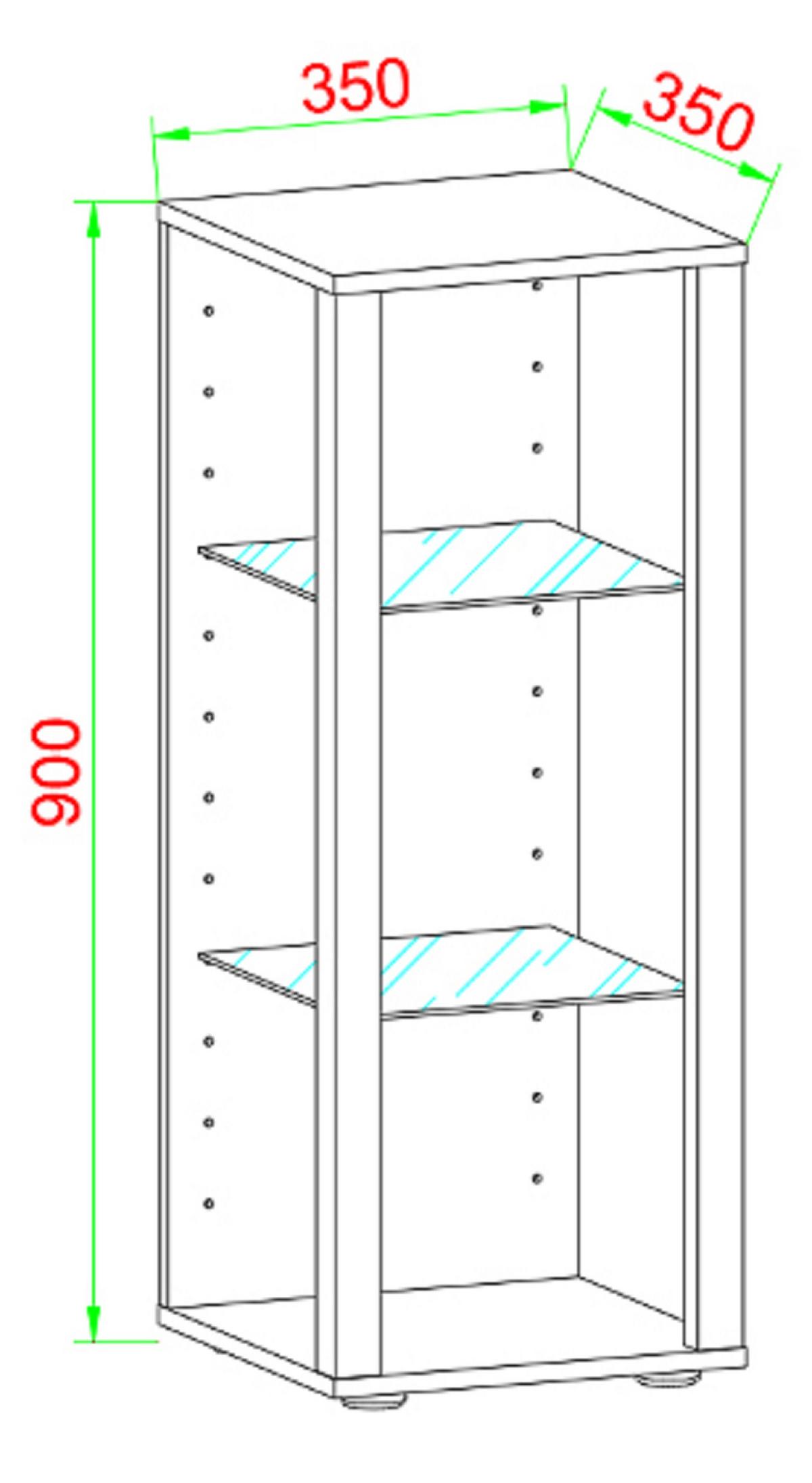 VITRINE SUSPENDUE GLASOL MW - Anthrazit, Design, Glas/Holzwerkstoff (35/90/35cm) - MID.YOU