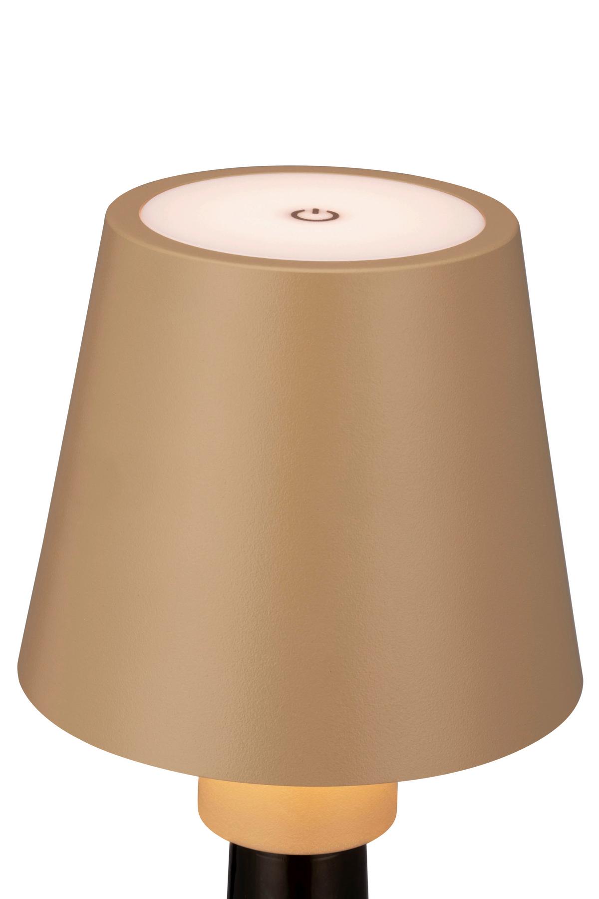 LAMPA STOŁOWA Z AKUMULATOREM BOTTLE *SBN* - kolor piaskowy, Konventionell, metal (11/12,2cm) - Novel