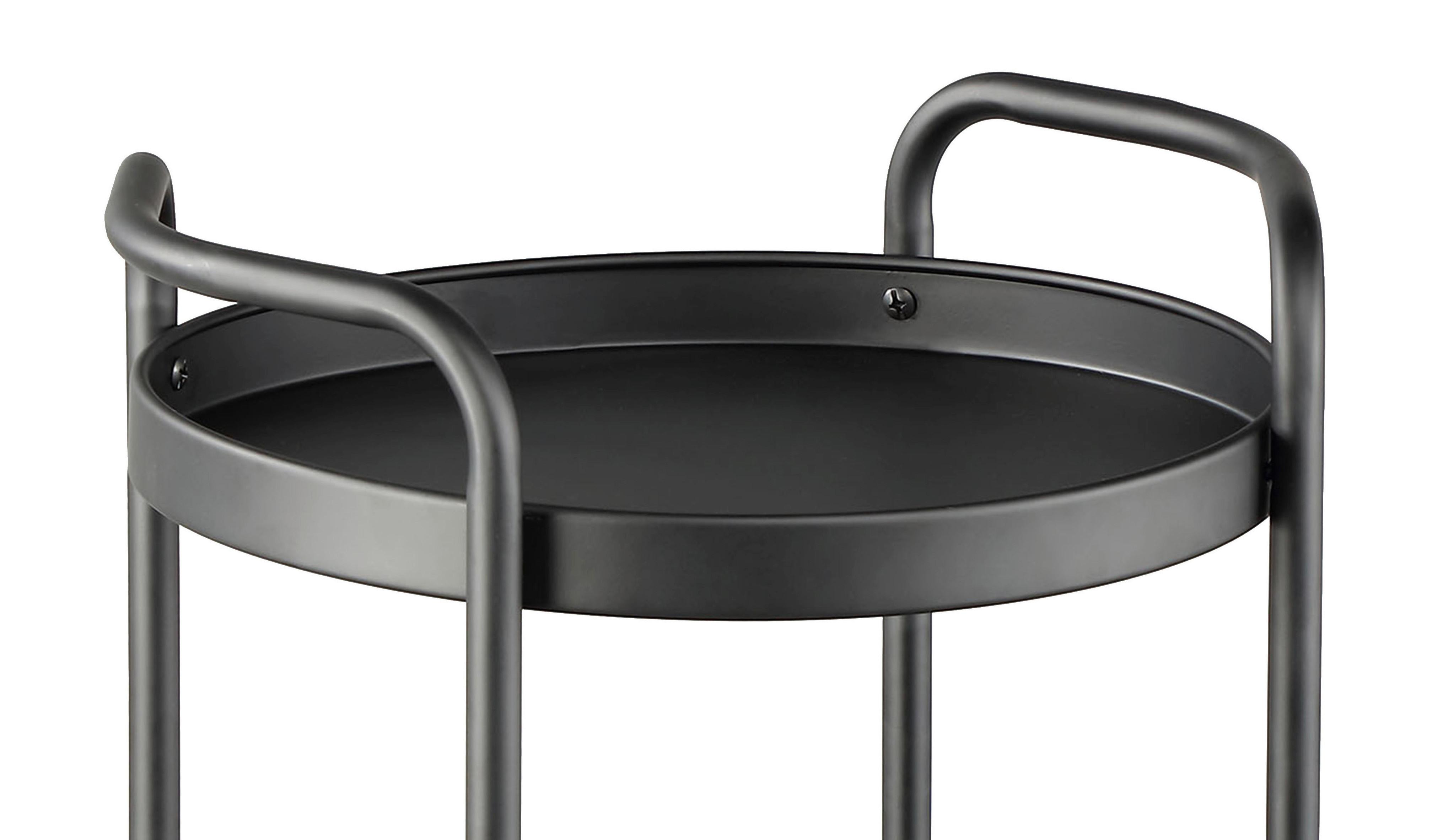 SERVERINGSVAGN JUSTUS -EXKLUSIV- - svart, Modern, metall/plast (39,5/72,5/35,5cm) - Mömax
