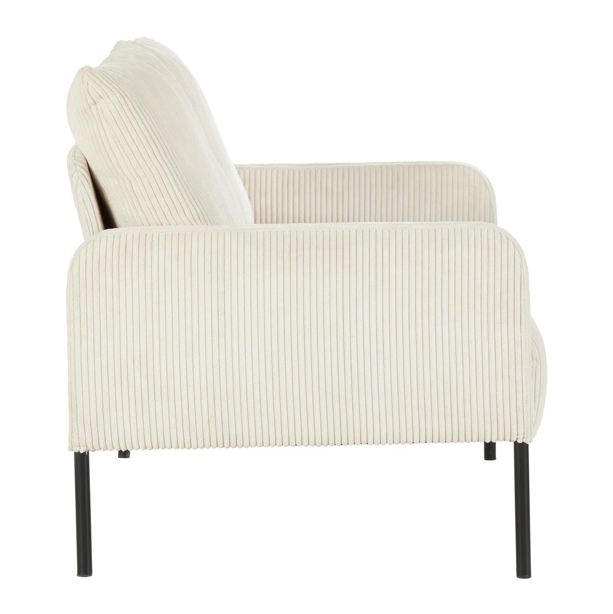 Zofa Cord - črna/bež, Moderno, kovina/tekstil (120/82/79cm) - Mömax