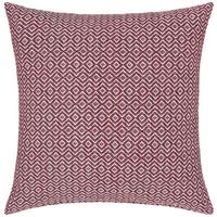 Zierkissen Dobby Raute in Rot/Weiß ca. 45x45cm - Rot/Weiß (45/45cm) - Premium Living