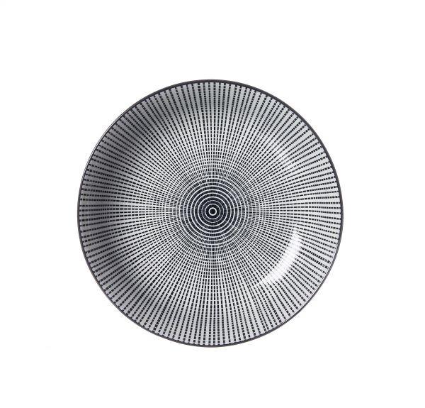 TALERZ DO ZUPY 49350 - czarny/biały, Basics, ceramika (20,5cm) - Ritzenhoff Breker
